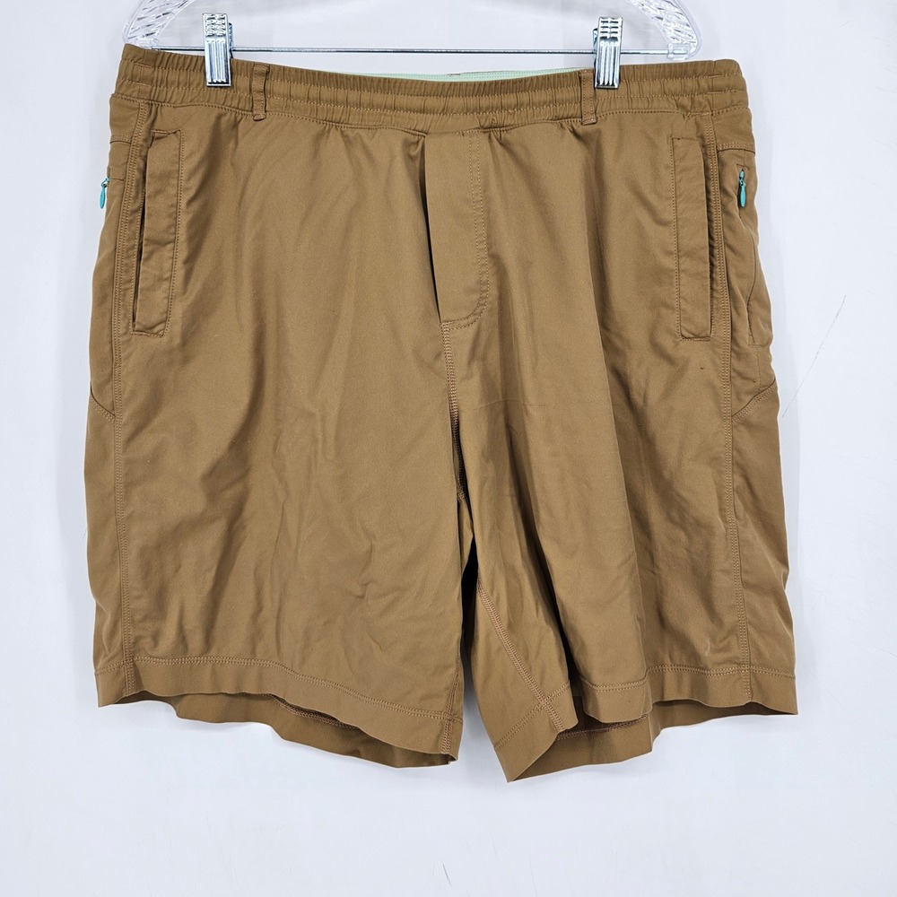 Birddogs Shorts Mens XXL Tan Brown Boom For Your Boomstick Lined Performance
